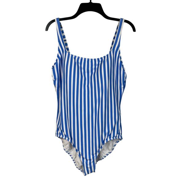 Time and Tru 1X-Large (16W-18W) Swimsuit One-Piece Striped Padded Lined Stretch - Picture 1 of 8